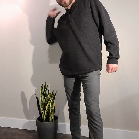 Mens fleece lined sweater - Picture 7 of 13